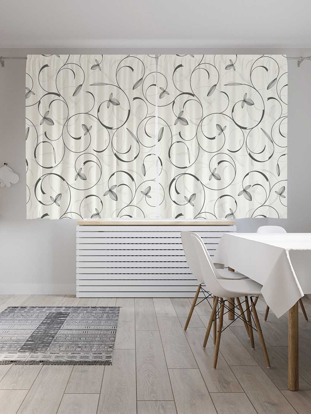 

Шторы JoyArty c фотопечатью "Волнистые завитки" из сатена, 290х180 см, Волнистые завитки