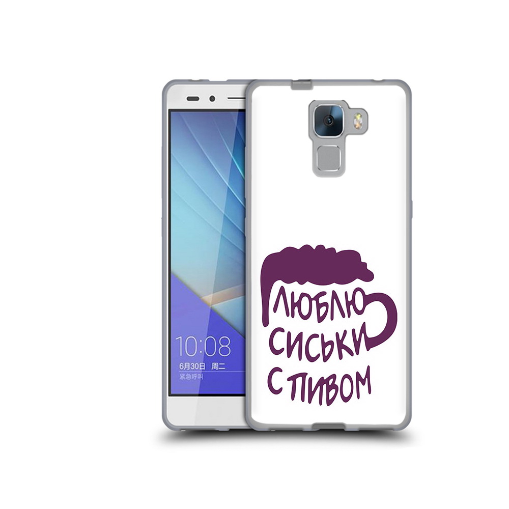 

Чехол MyPads Tocco для Honor 7 люблю пить кружка (PT28758.36.453), Прозрачный, Tocco