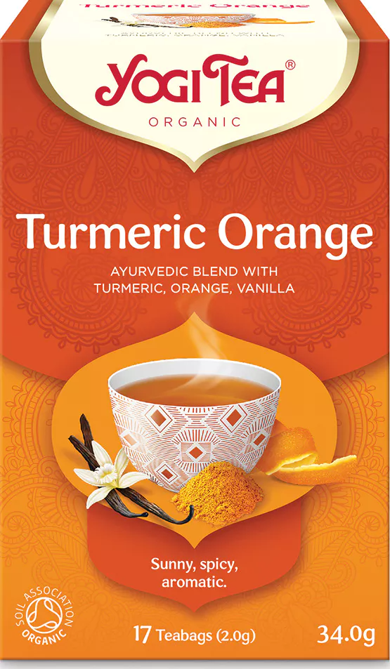 Чай в пакетиках Yogi Tea Turmeric Orange Куркума, Апельсин, Ваниль, 17 пакетиков