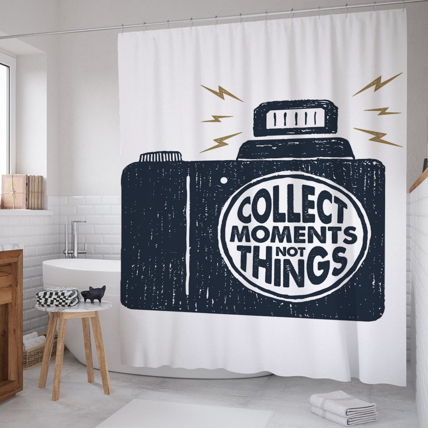 

Штора для ванной JoyArty "Эскизные фотографии" из сатена, 180х200 см с крючками, Белый, Эскизные фотографии