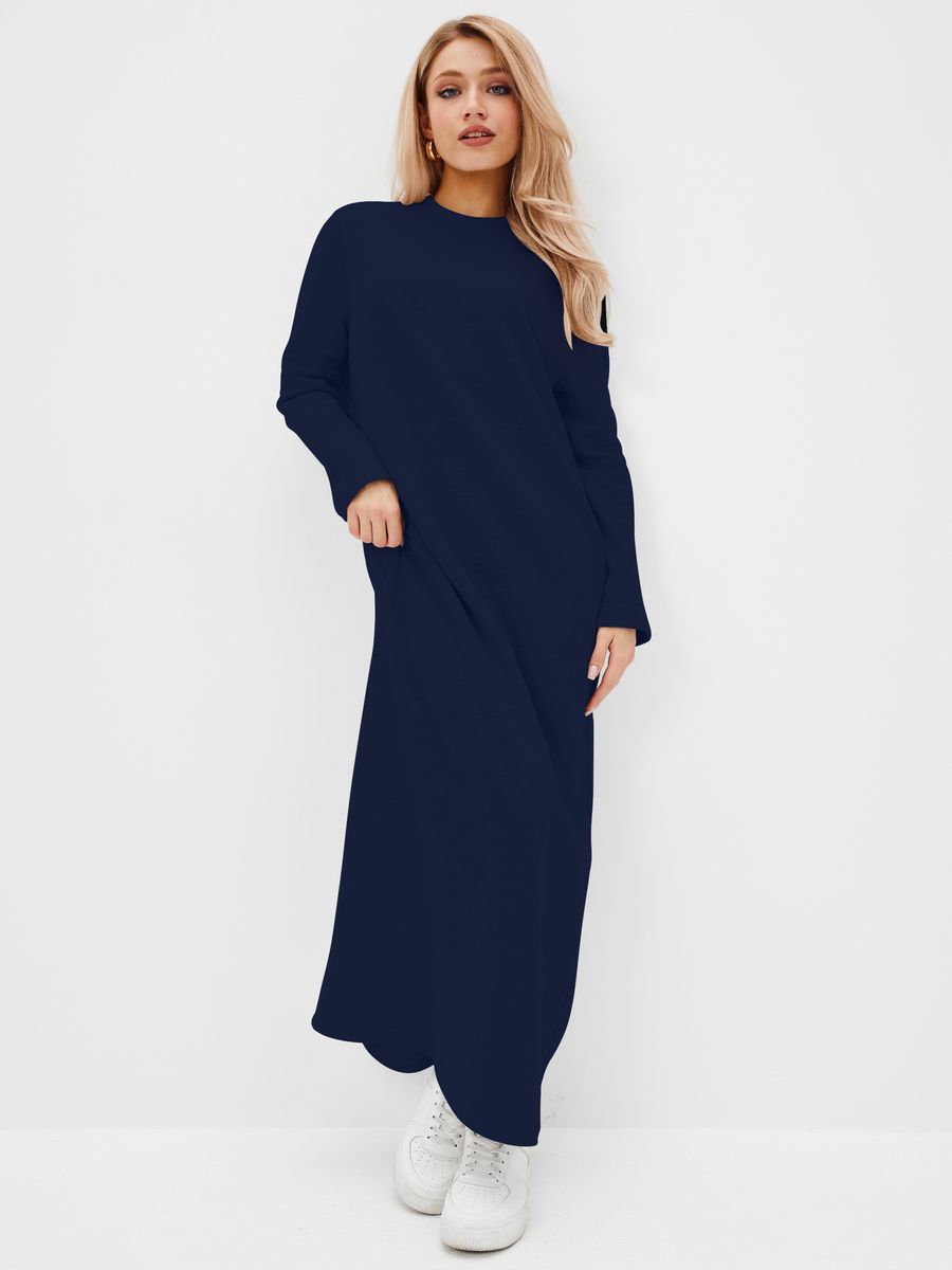Платье женское Smol Knit Wear МВ-В 170 синее XS-S