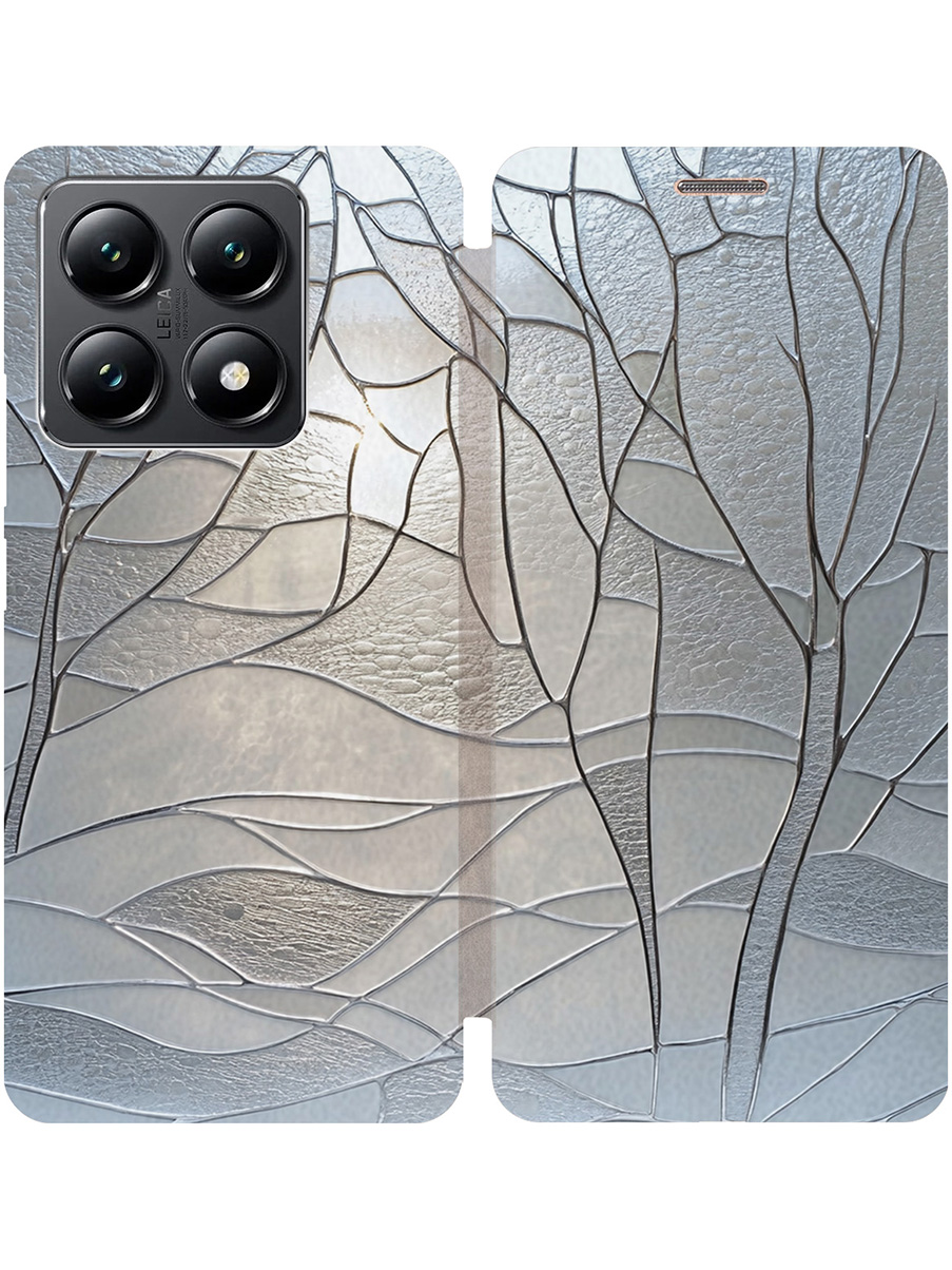 

Чехол-книжка на Xiaomi 14T с принтом "Зимние деревья" золотой, Золотистый;серый, 785978441