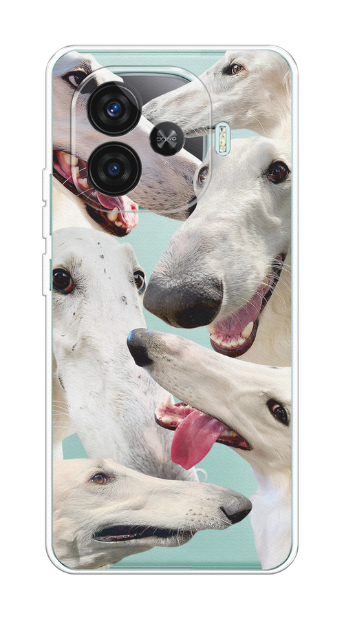 

Чехол на Vivo iQOO Z9 "Собака с длинным носом", Белый;бежевый;розовый, 2612150-1