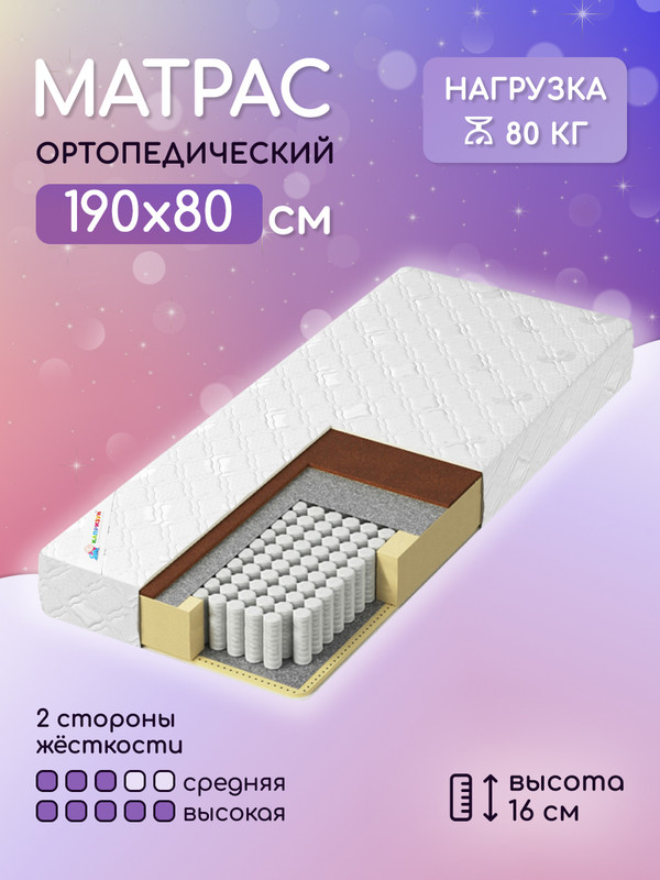 

Матрас Капризун Микс Хард Люкс Плюс 190 на 80 см, Микс Хард Люкс Плюс