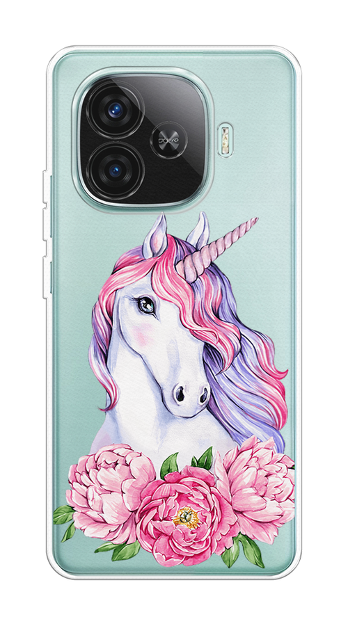 

Чехол на Vivo iQOO Z9 "Единорог с пионами", Розовый;белый;зеленый, 2612150-1
