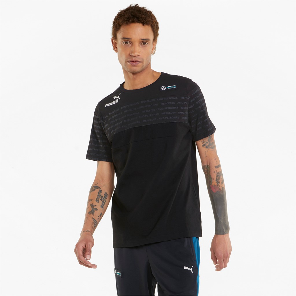 фото Футболка мужская puma mercedes f1 sds men's tee черная l