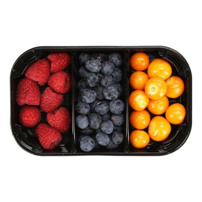 Набор ягод Фруктовая миля голубика-малина-физалис 150 г