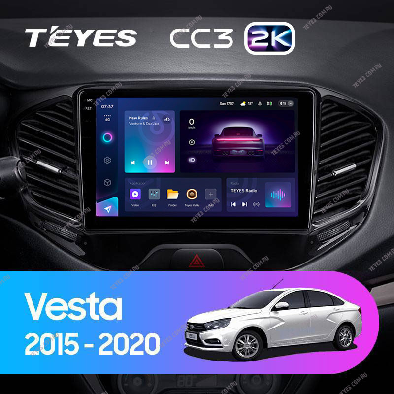 

Штатная магнитола Teyes CC3 2K 4/32 LADA Vesta Cross Sport (2015-2023), CC3 2K