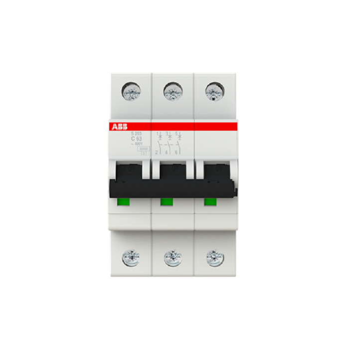 

Выключатель автоматический ABB 3-пол S203 C63 2CDS253001R0634, S203-C10