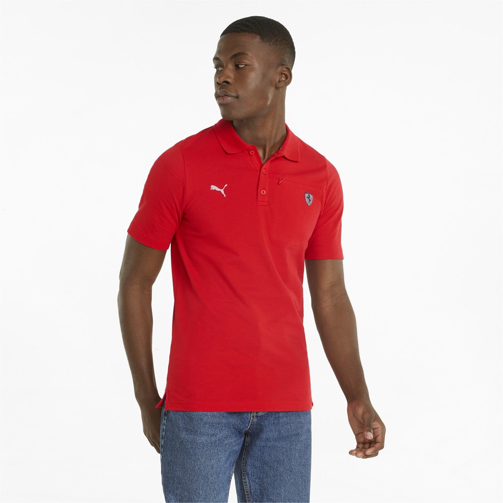 

Футболка мужская PUMA Ferrari Style Polo красная M, Красный, Ferrari Style Polo