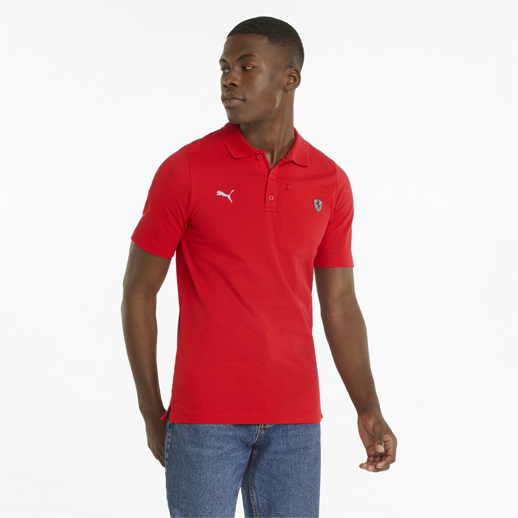Футболка мужская PUMA Ferrari Style Polo красная XL