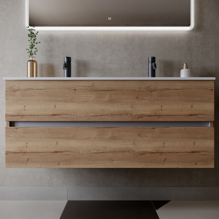 

Тумба с раковиной Sancos Urban 120-2 дуб галифакс натуральный, Коричневый, Urban
