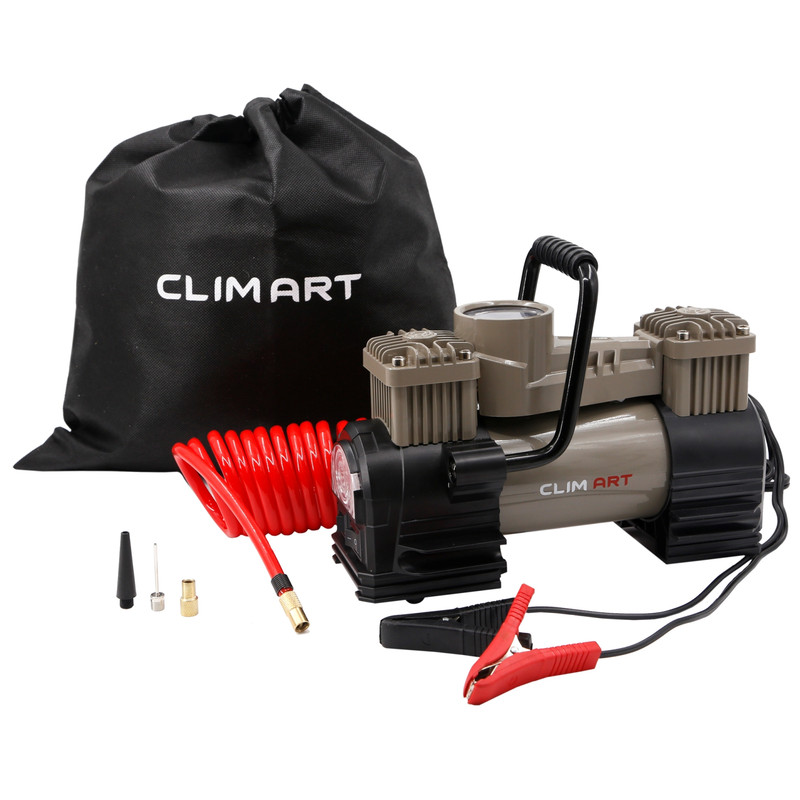 Компрессор автомобильный ClimArt CA-70Lх2, 70 л/мин арт CLA00003