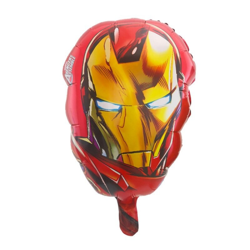 

Воздушный шар Iron Man Лицо Железного Человека фольгированный, 40 см, Красный