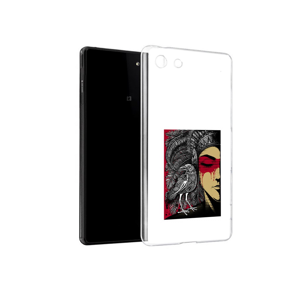 

Чехол MyPads Tocco для Sony Xperia M5 девушка с вороном в абстракции (PT16167.241.311), Прозрачный, Tocco