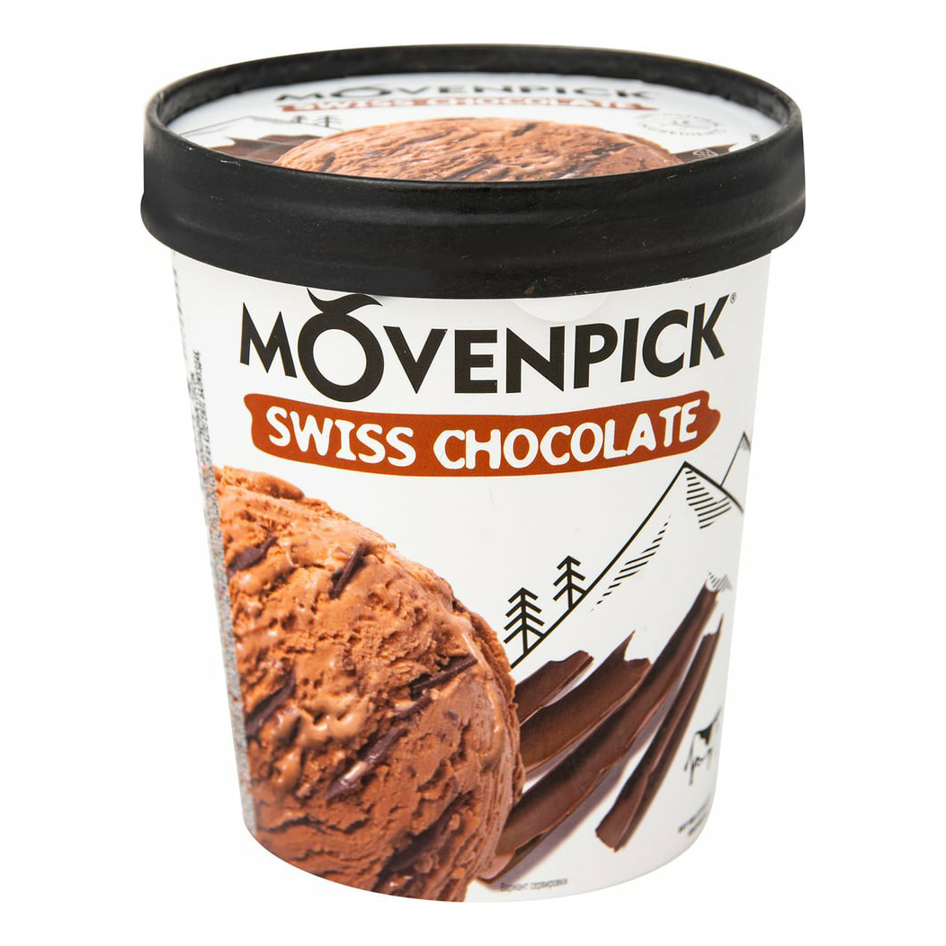 Мороженое сливочное Movenpick со швейцарским шоколадом и шоколадным соусом 17,2% 276 г