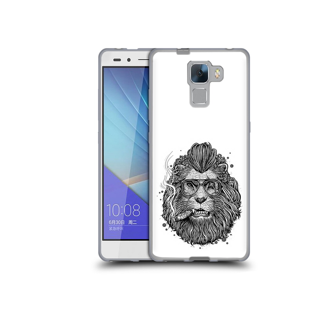 

Чехол MyPads Tocco для Honor 7 курящий лев (PT28758.36.432), Прозрачный, Tocco