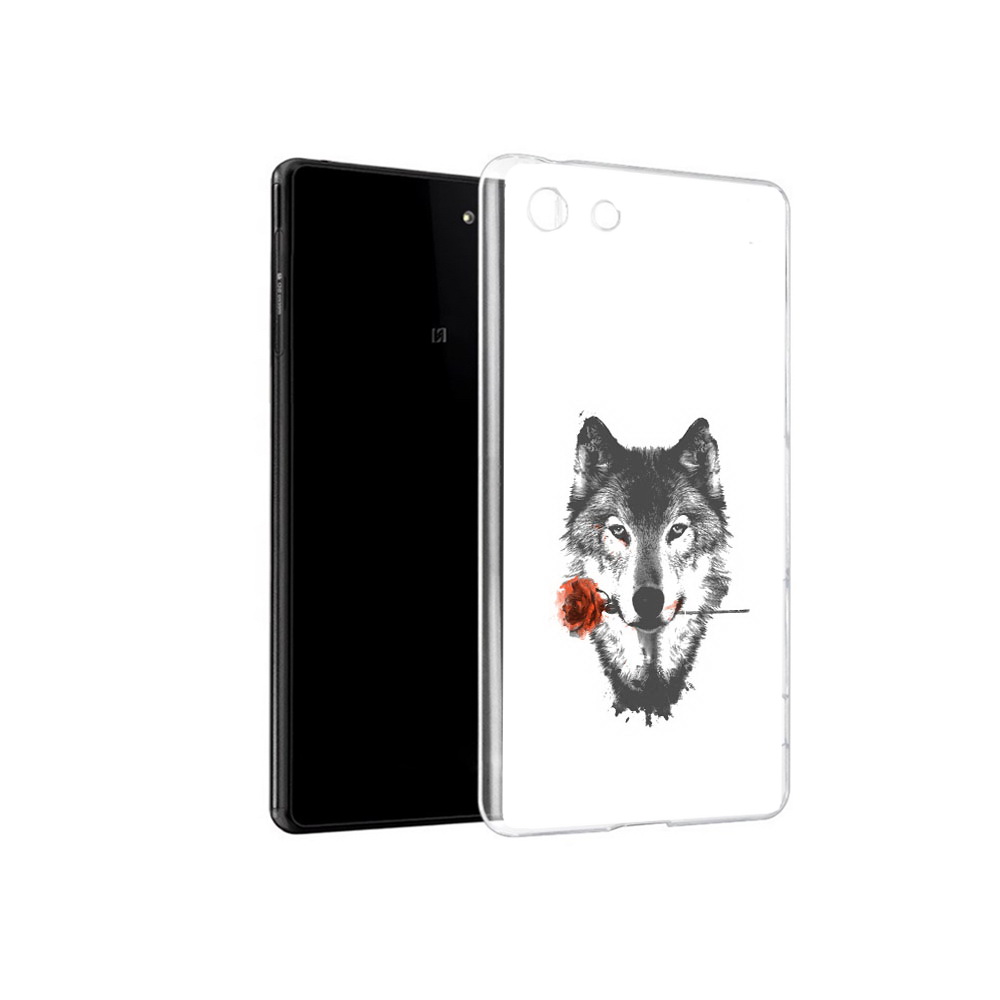 

Чехол MyPads Tocco для Sony Xperia M5 волк с розой (PT16167.241.270), Прозрачный, Tocco