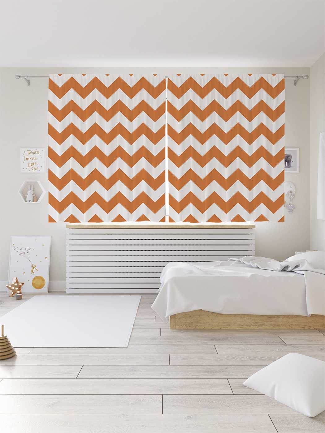 

Шторы JoyArty c фотопечатью "Классические зигзаги" из сатена, 290х180 см, Классические зигзаги