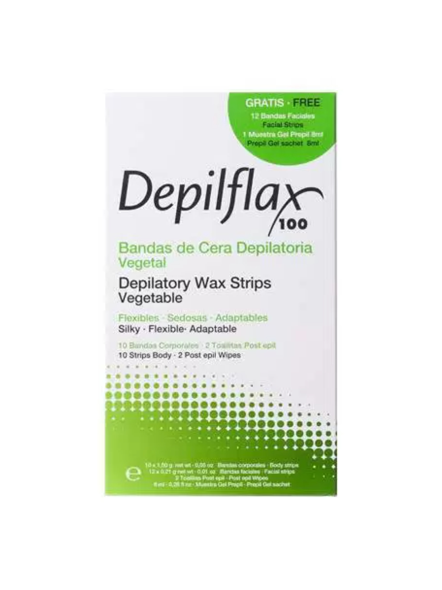 

Полоски для депиляции Depilflax С воском 10 шт, Белый