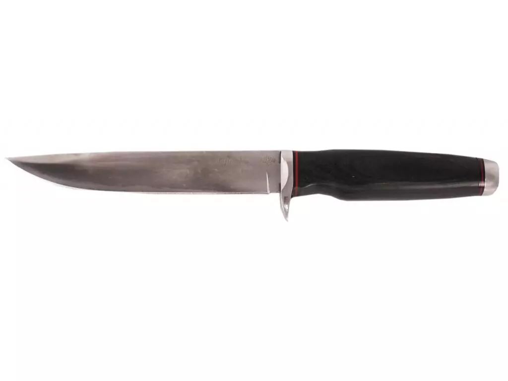Туристический нож ВИТЯЗЬ Хорь-2, серебристый/черный