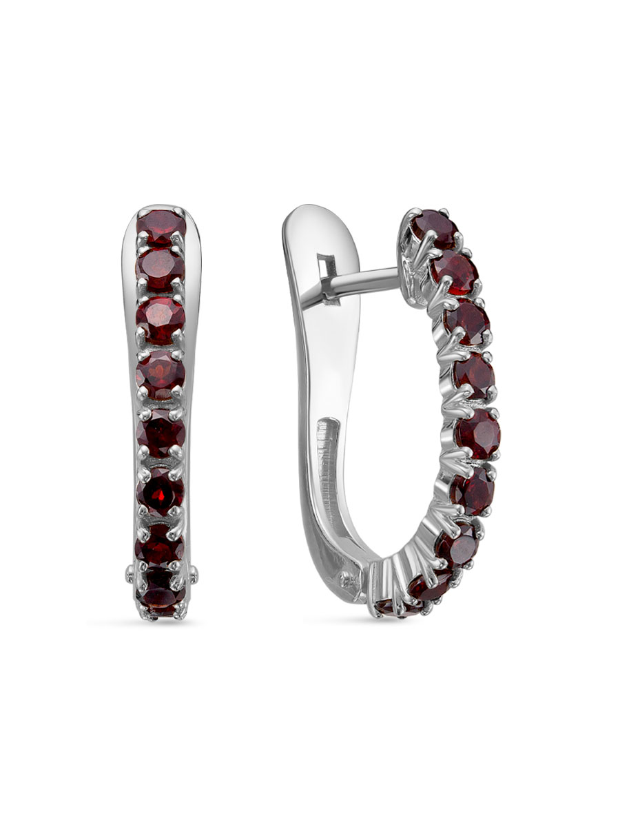

Серьги из серебра с гранатом SamoroDki Jewelry 2-04-006-03р, 2-04-006-03