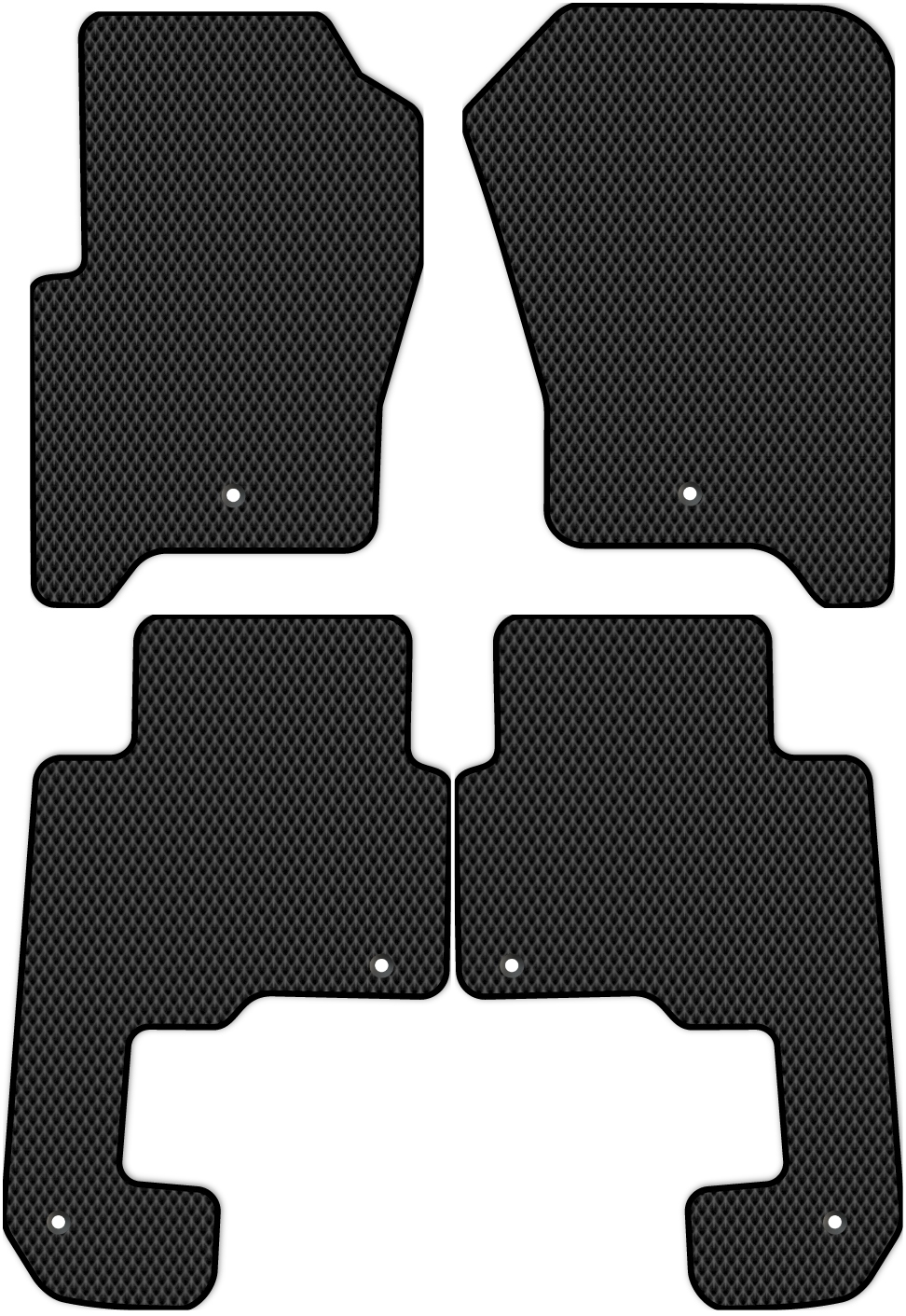 

Коврики ЭВА в салон для Land Rover Discovery 4 (L319) 2009 - 2017, 4 шт. черный, 3120-S4Y-H
