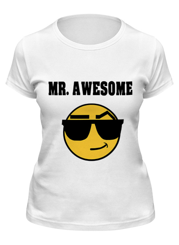 

Футболка женская Printio Mister awesome белая 2XL, Белый, Mister awesome