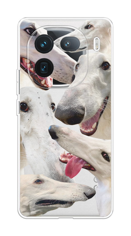 

Чехол на Vivo iQOO 12 "Собака с длинным носом", Белый;бежевый;розовый, 2612050-1