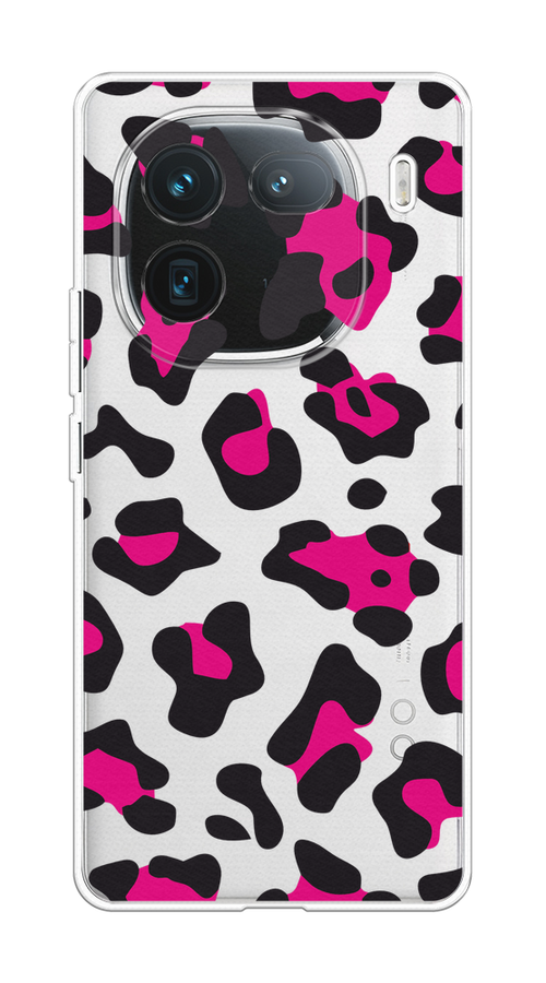 

Чехол на Vivo iQOO 12 "Pink cow spots", Черный;розовый, 2612050-1