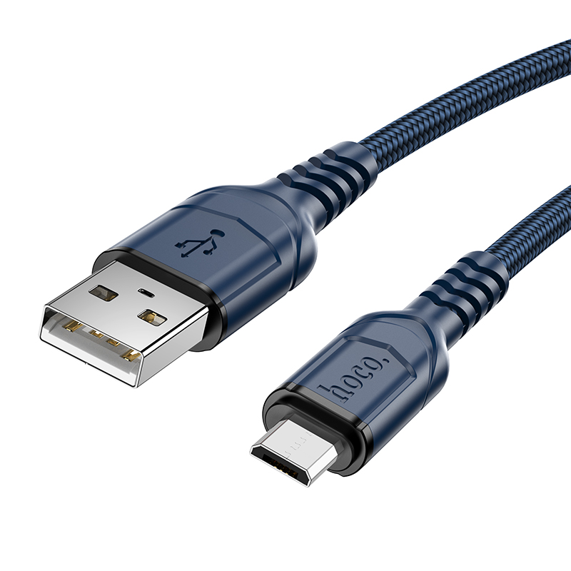 

Дата-кабель USB 2.4A для micro USB Hoco X59 нейлон 2м Blue, X59m 2m