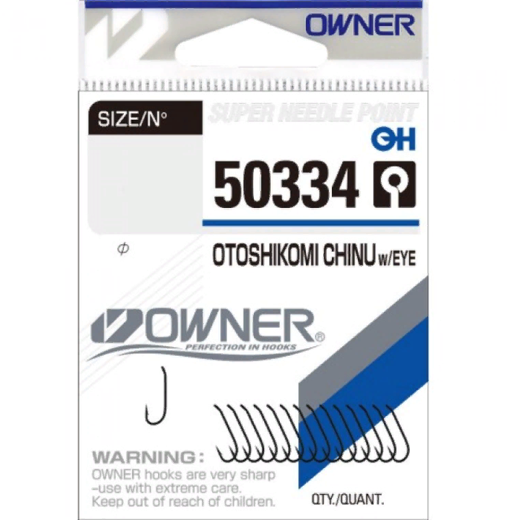 

Крючки Owner Otoshikomi Chinu 50334 №14 (15шт.), Черный, Otoshikomi Chinu