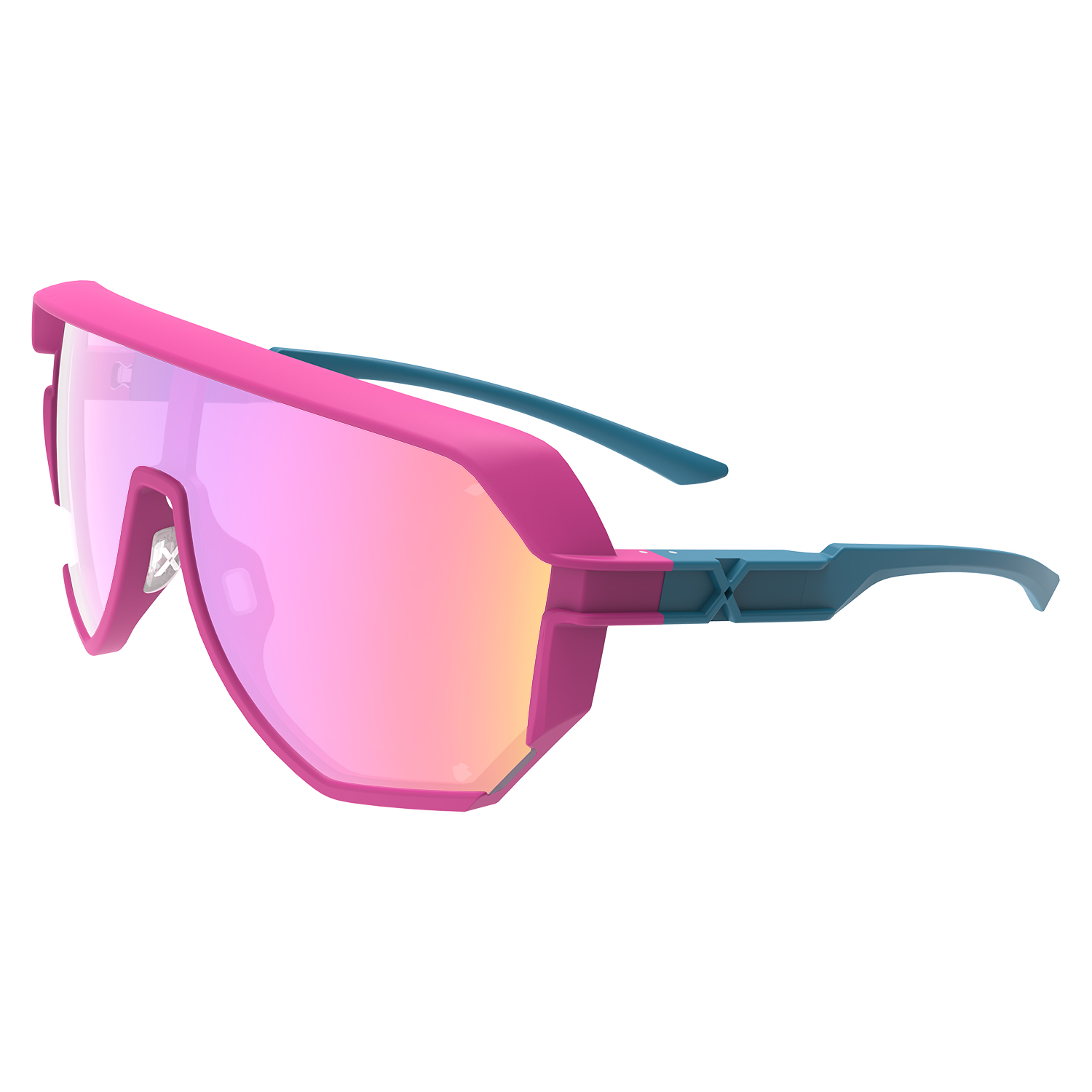 Спортивные солнцезащитные очки унисекс HILX Newblood matt pink blue/purple polarized lens