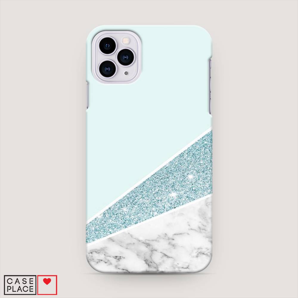 

Пластиковый чехол "Мрамор с голубыми блестками" на Apple iPhone 11 Pro Max, 12220-2