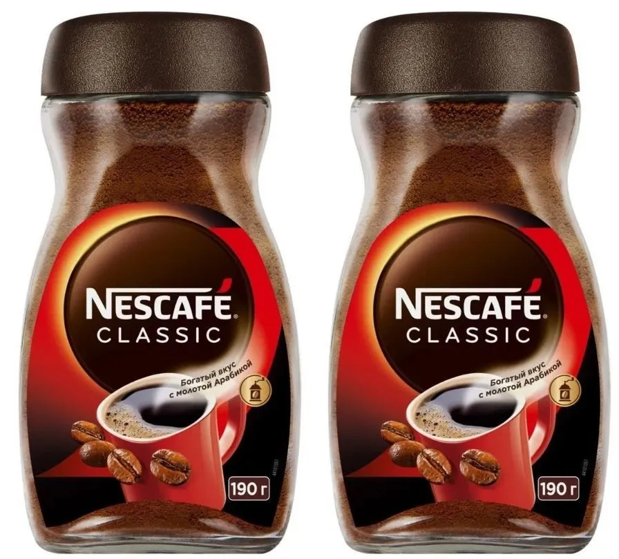 

Кофе растворимый NESCAFE Classic, 190 г х 2 шт, классик