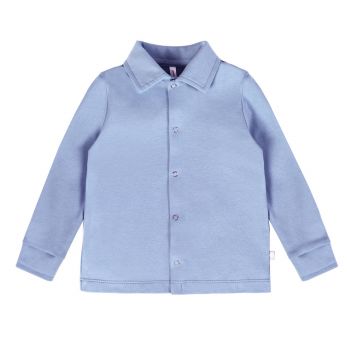 фото Рубашка детская для мальчиков мамуляндия 21-1014-2 база цвет голубой размер 128