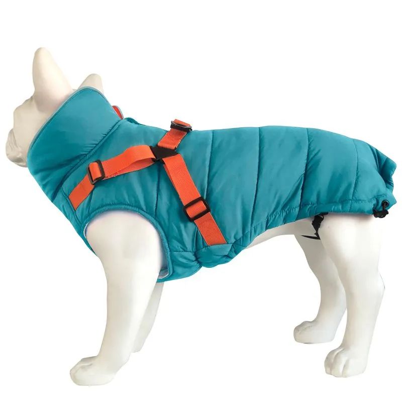 

Попона для собак Triol OUTDOOR Active, утепленная, с шлейкой, бирюзовая, S, 25 см, Голубой