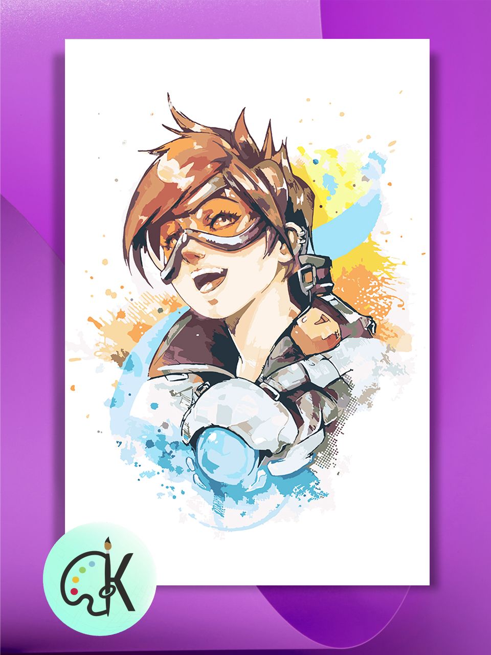 

Картина по номерам на холсте Культура Цвета Overwatch - Трейсер Ахэгао, 40 х 60 см, Overwatch - Трейсер Ахэгао