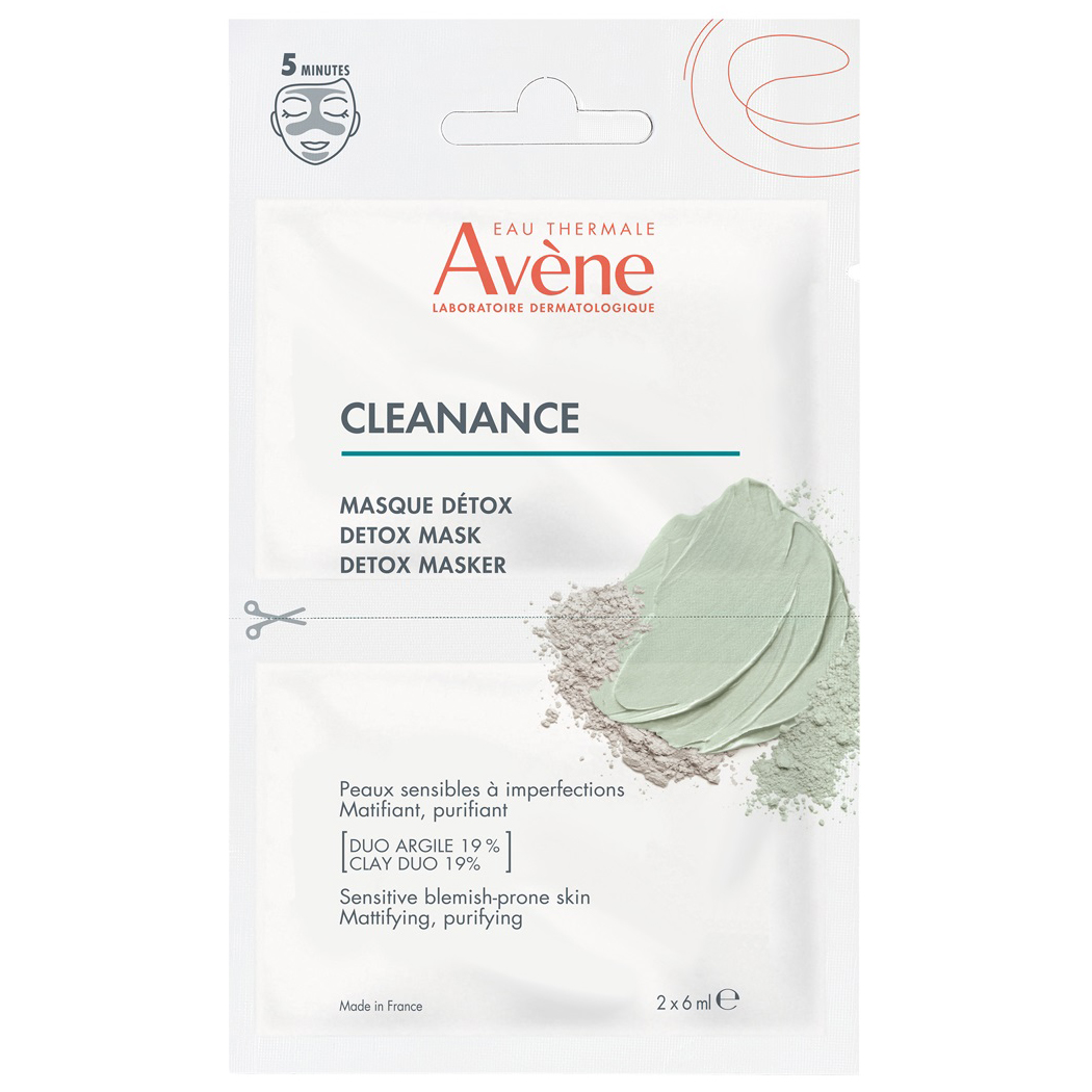 Маска для лица Avene Cleanance детокс глубокого очищения 2 саше х 6 мл 995₽