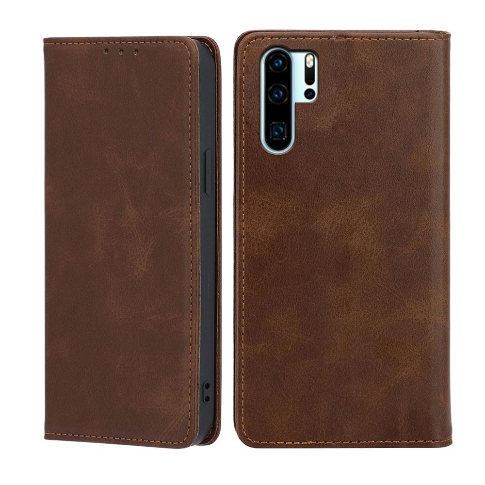 

Чехол-книжка MyPads для Huawei P30 Pro / Хуавей P30 Про,Телячья кожа,закрывающаяся на м..., Коричневый