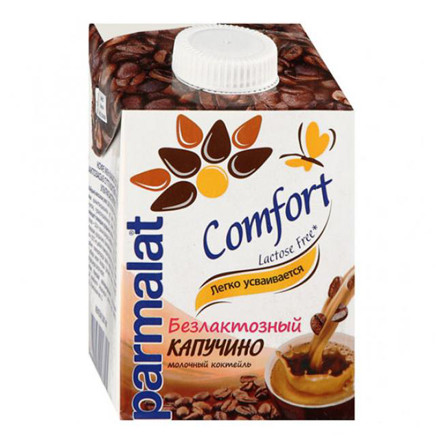 Молочный коктейль Parmalat Comfort Капучино Edge безлактозный 1,5% 500 мл