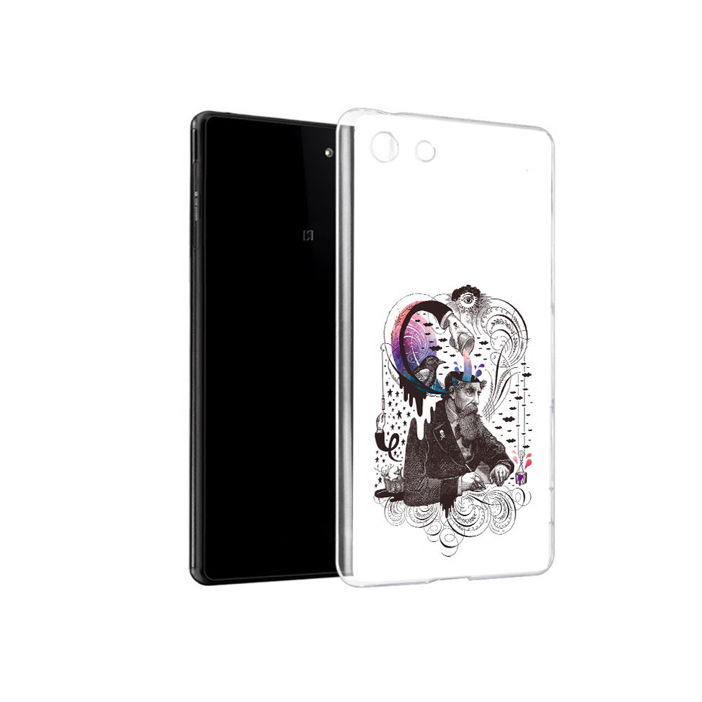 

Чехол MyPads Tocco для Sony Xperia M5 абстракция думающий мужчина (PT16167.241.210), Прозрачный, Tocco