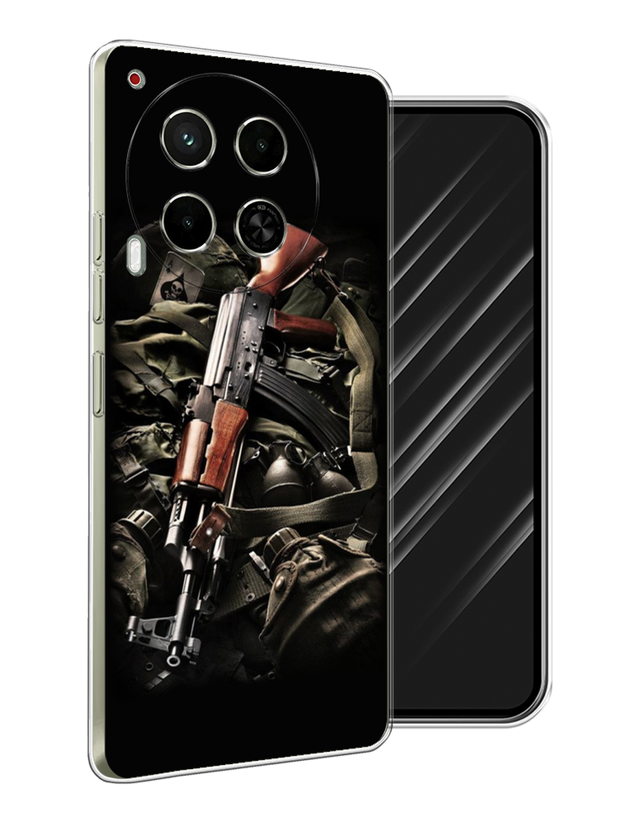

Чехол Awog на Tecno Camon 30 5G "Автомат", Черный;коричневый;серый, 305550-1