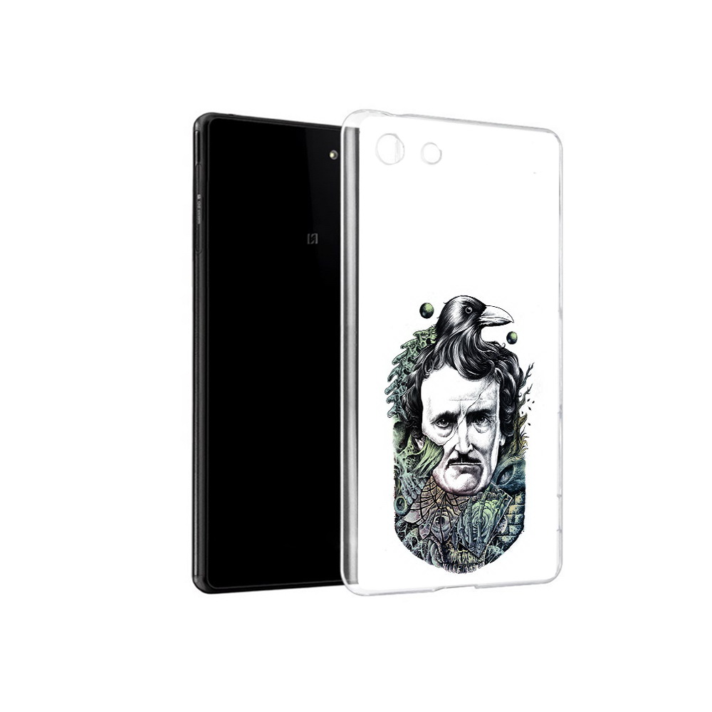 

Чехол MyPads Tocco для Sony Xperia M5 Эдгар Аллан с вороном (PT16167.241.203), Прозрачный, Tocco