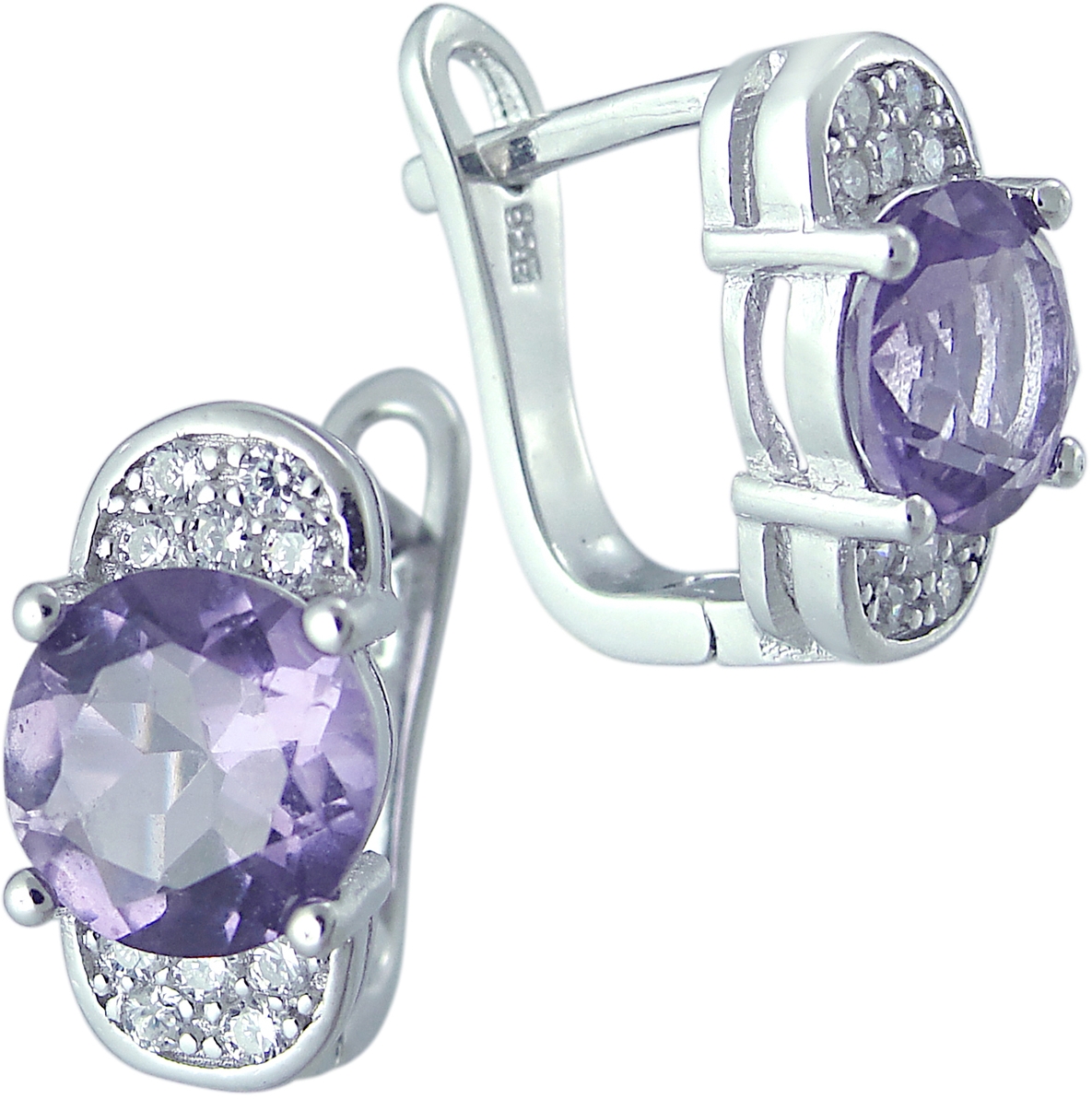 

Серьги из серебра с аметистом Balex Jewellery 2405937628, 2405937628