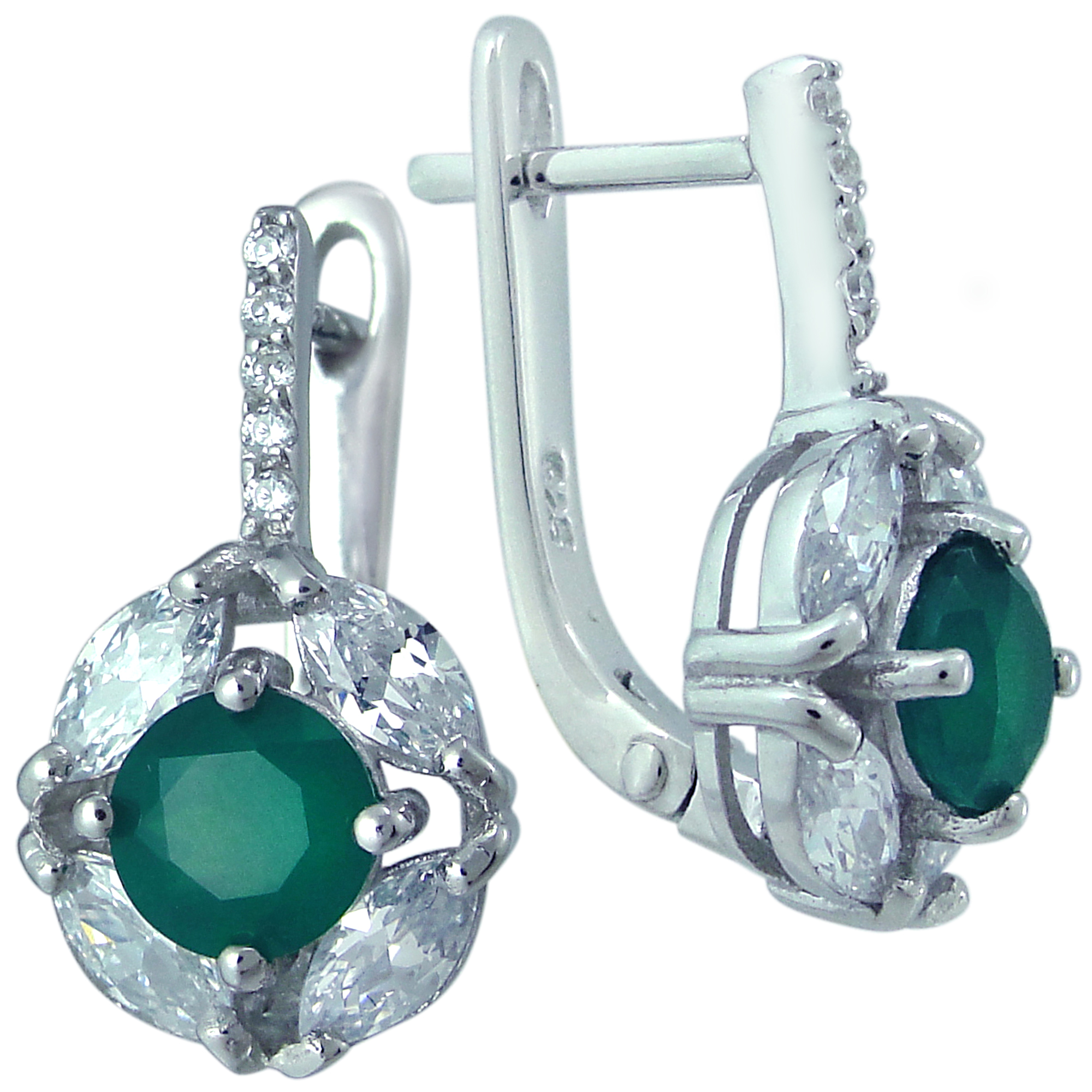 

Серьги из серебра с хризопразом Balex Jewellery 2405937601, 2405937601