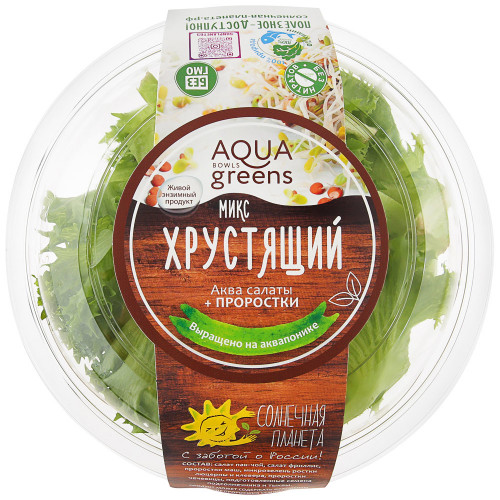 

Салатно-ростковый микс Aqua greens Хрустящий 150 г