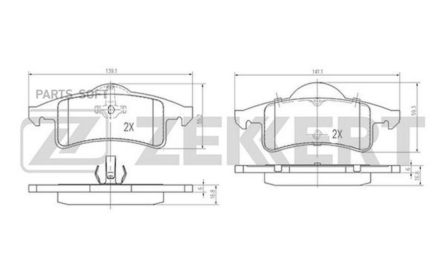 

Тормозные колодки ZEKKERT BS1277