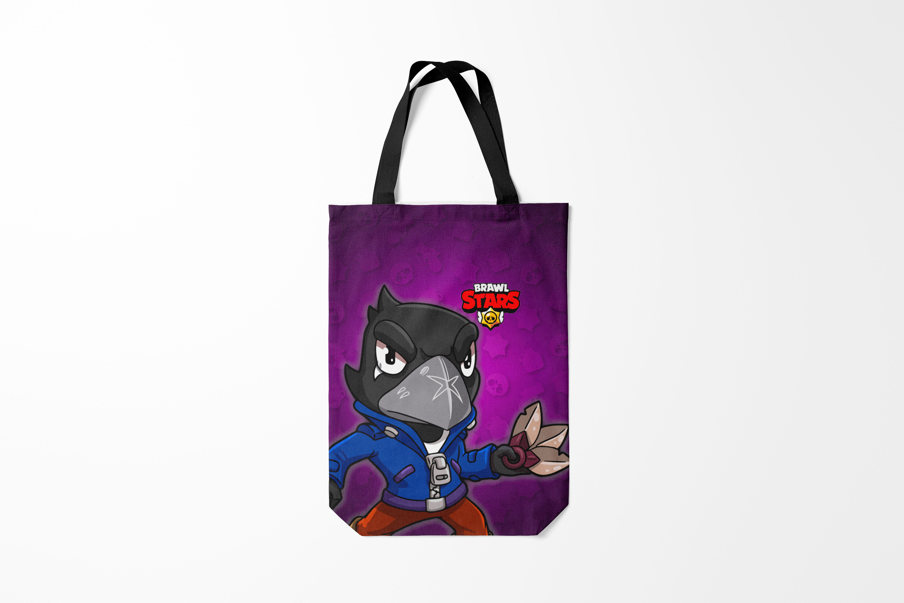

Сумка шoппер унисекс Burnettie Brawl Stars Crow, черный; желтый, Brawl Stars Crow