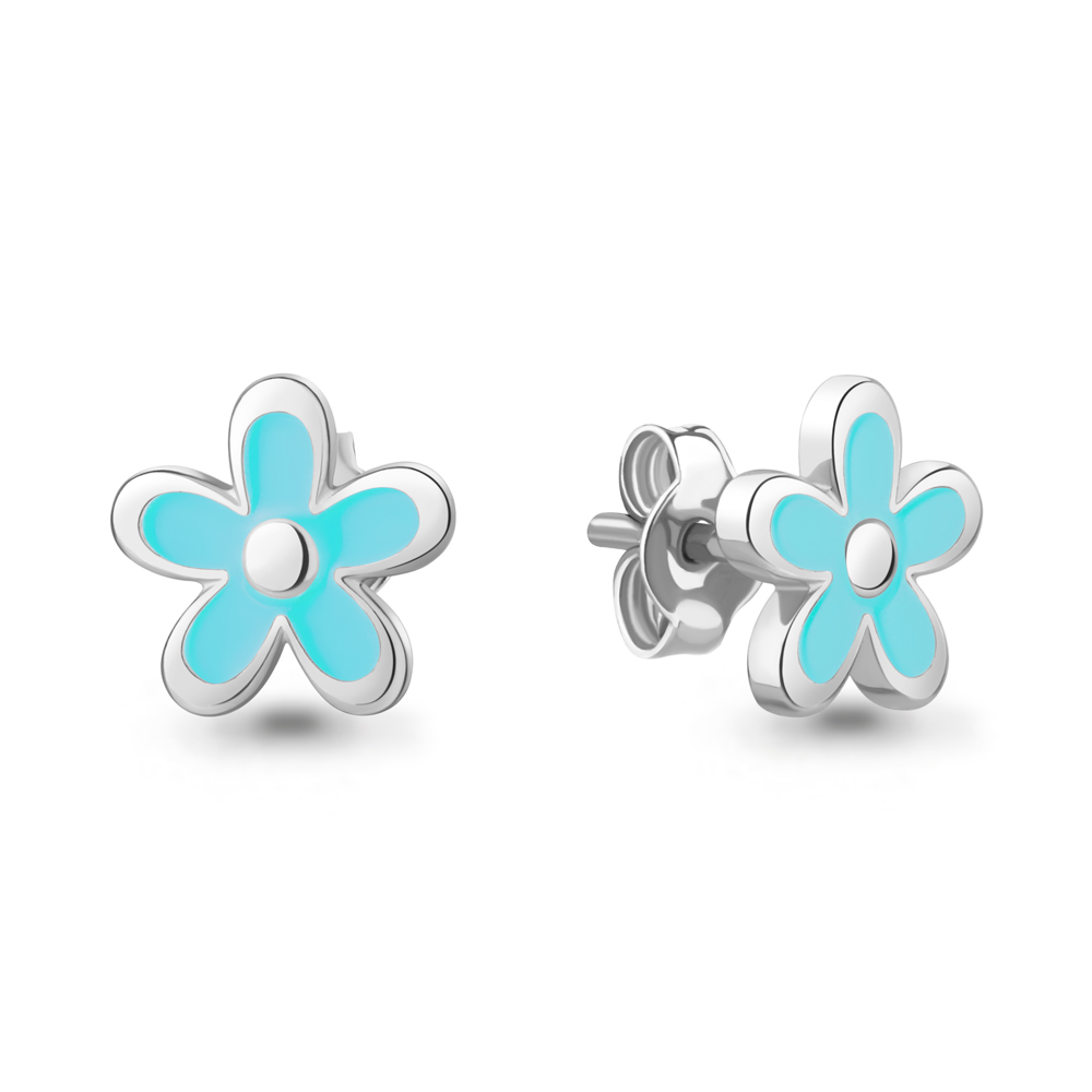 

Серьги-пусеты из серебра с эмалью Aquamarine 34117_925_р, 34117_925_р